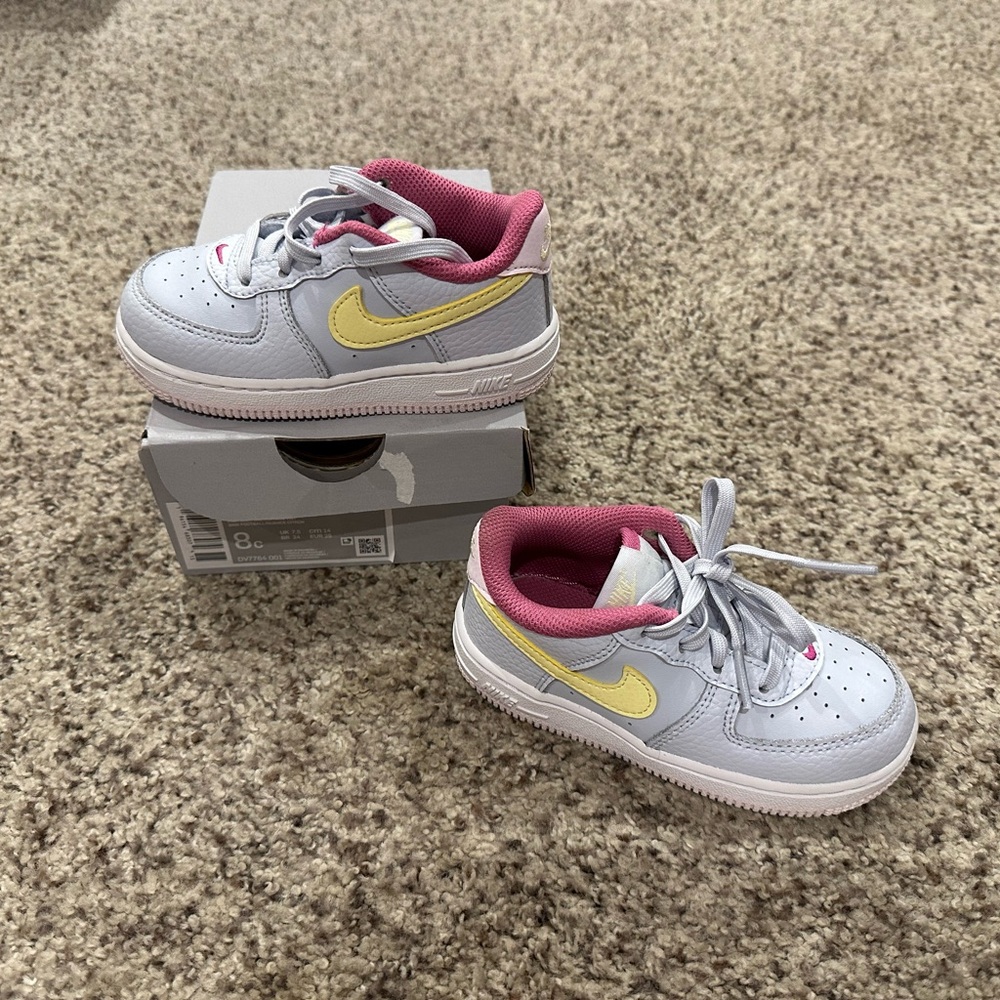 *SOLD* Nike Kids' Sneakers in Gray, Yellow, and Pink